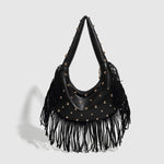 Load image into Gallery viewer, Edgy Fringe Accent Shoulder Bag S5P465