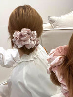 Load image into Gallery viewer, Velvet Rose Bow Scrunchy Women 15cm Elegant S5P780