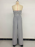 Load image into Gallery viewer, Strapless Stripe Jumpsuit Women Straight Leg N6C251