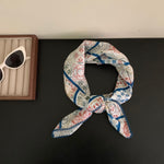 Load image into Gallery viewer, Vintage Pure Cotton Small Square Scarf Women M5A339