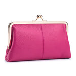Load image into Gallery viewer, Genuine Leather Long Clutch with Snap Closure N6B198