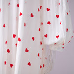 Load image into Gallery viewer, Heart Textured Print Patchwork Long Dress Women N6A061