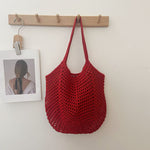 Load image into Gallery viewer, Openwork Cotton Woven Tote Multi-Color S5P283