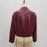 Load image into Gallery viewer, Retro Notch Collar PU Jacket Women Faux Leather Coat N5A774