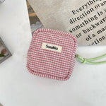 Load image into Gallery viewer, Padded Plaid Corduroy Pouch Women Multi purpose S5P870