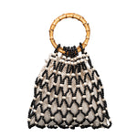 Load image into Gallery viewer, Handwoven Maple Bead Bamboo Hdl Woven Bag Women S5P965