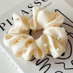 Load image into Gallery viewer, Solid Satin Pearl Scrunchie High Elasticity Women N6H184