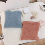 Load image into Gallery viewer, Solid Color Furry Drawstring Pouch Women S5P662