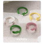 Load image into Gallery viewer, Dopamine Enamel Ring Animal Design Stackable Cute S5P880