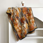 Load image into Gallery viewer, Vintage Art Oil Fringe Faux Cashmere Scarf M5A332