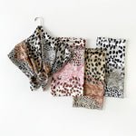 Load image into Gallery viewer, Leopard Print Spliced Satin Square Scarf 90cm N6G220