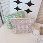 Load image into Gallery viewer, weed Zip Cosmetic Clutch Women Light Purple Green S5P648