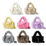 Load image into Gallery viewer, Faux Fur Handbag Women Pom Pom Shoulder Bag S5P796