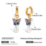 Load image into Gallery viewer, Geometric Pearl Studs Steel Plated Fadeproof S5P160