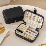 Load image into Gallery viewer, Compact Travel Jewelry Case PU Leather Construction S5P454