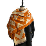 Load image into Gallery viewer, Small Floral Long Scarf Women Warm Poly Cape M5A326