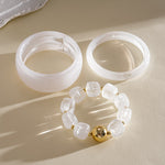 Load image into Gallery viewer, Oversized Acrylic Ombré Beaded Bangle Set 3-Piece N6H077