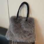 Load image into Gallery viewer, Plush Commuter Tote Bag Women Large Capacity Shoulder S5P724