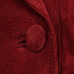 Load image into Gallery viewer, Red Suede Double Breasted Jacket Women N5A787