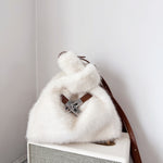 Load image into Gallery viewer, Faux Mink Fur Bucket Bag Women Sleeveless Vest Style S5P747