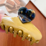 Load image into Gallery viewer, Acetate Heart Med Shark Clip Multi Color Women S5P959