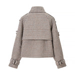 Load image into Gallery viewer, Houndstooth Double Breasted Jacket Women N5A783