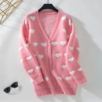 Load image into Gallery viewer, Terry Embroidery Sweetheart Cardigan Women N5A729