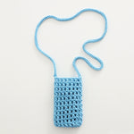 Load image into Gallery viewer, Hand Knit Mesh Crossbody Phone Pouch Cotton Polyester S5P302