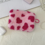 Load image into Gallery viewer, Plush Heart Coin Purse Makeup Bag Key Wallet S5P869