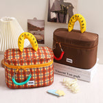 Load image into Gallery viewer, Retro Color Block Makeup Bag Waterproof Portable S5P727