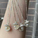 Load image into Gallery viewer, Pearl Shell Cross Chain Pendant Necklace Women S5P953