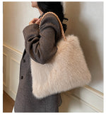 Load image into Gallery viewer, Plush Commuter Tote Bag Women Large Capacity Shoulder S5P724