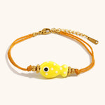 Load image into Gallery viewer, Braided Fish Charm Chain Steel 18K Plated S5P115