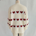 Load image into Gallery viewer, Color Block Heart Knit Sweater Women Round Neck N5A857