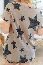 Load image into Gallery viewer, Star Print Loose Lounge Set Women Grey N6C326
