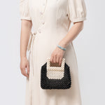 Load image into Gallery viewer, Handwoven Maple Bead Small Square Tote Women S5P968