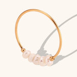 Load image into Gallery viewer, Crushed Freshwater Pearl Ring Stainless Steel N6H180