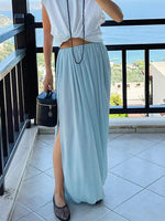 Load image into Gallery viewer, Flowy Chiffon Maxi Skirt Women Office N6D009