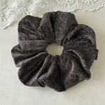 Load image into Gallery viewer, Solid Velvet Scrunchy Women Cream Color Retro S5P770