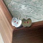 Load image into Gallery viewer, S925 Silver Apple Stud Earrings Women N6A161