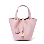 Load image into Gallery viewer, Genuine Leather Bucket Bag Handheld Shoulder Purse N6F148