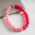 Load image into Gallery viewer, Acrylic Ombré Beaded Choker Statement Necklace N6H067
