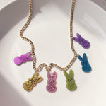 Load image into Gallery viewer, Easter Wooden Bunny Necklace Kids Cute N6A215