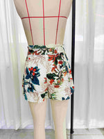Load image into Gallery viewer, Tropical Print Drawstring Waist Wide Leg Shorts Women N6C246