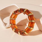Load image into Gallery viewer, Acrylic Cuff Electroplated Retro Open Cuff Heft S5P072