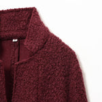 Load image into Gallery viewer, Red Loop Terry Short Jacket Women Stand Collar N5A714