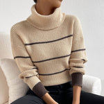 Load image into Gallery viewer, Notch Collar Solid Knit Sweater Women Multiple Colors N5A593