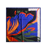 Load image into Gallery viewer, Retro Graffiti Niche Blue 90x90 Poly Scarf Women M5A357