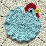 Load image into Gallery viewer, Hand Crochet Hen Coaster Chicken Shape Yarn Mat N6G050