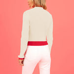 Load image into Gallery viewer, Color Block Heart High Neck Sweater Women N5A888